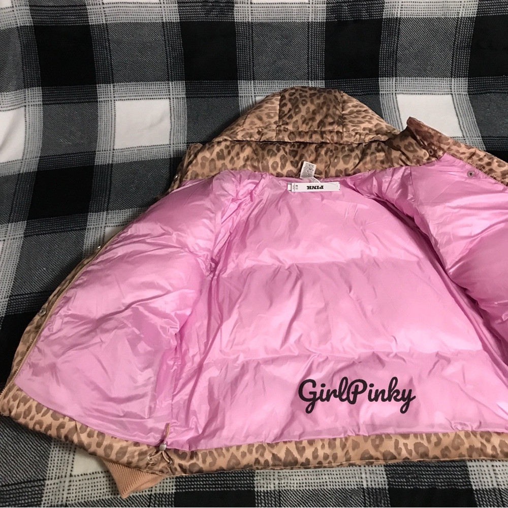 PINK Victoria's Secret Leopard Print Marshmallow Puffer Jacket NEW XS-XXL - Picture 11 of 14